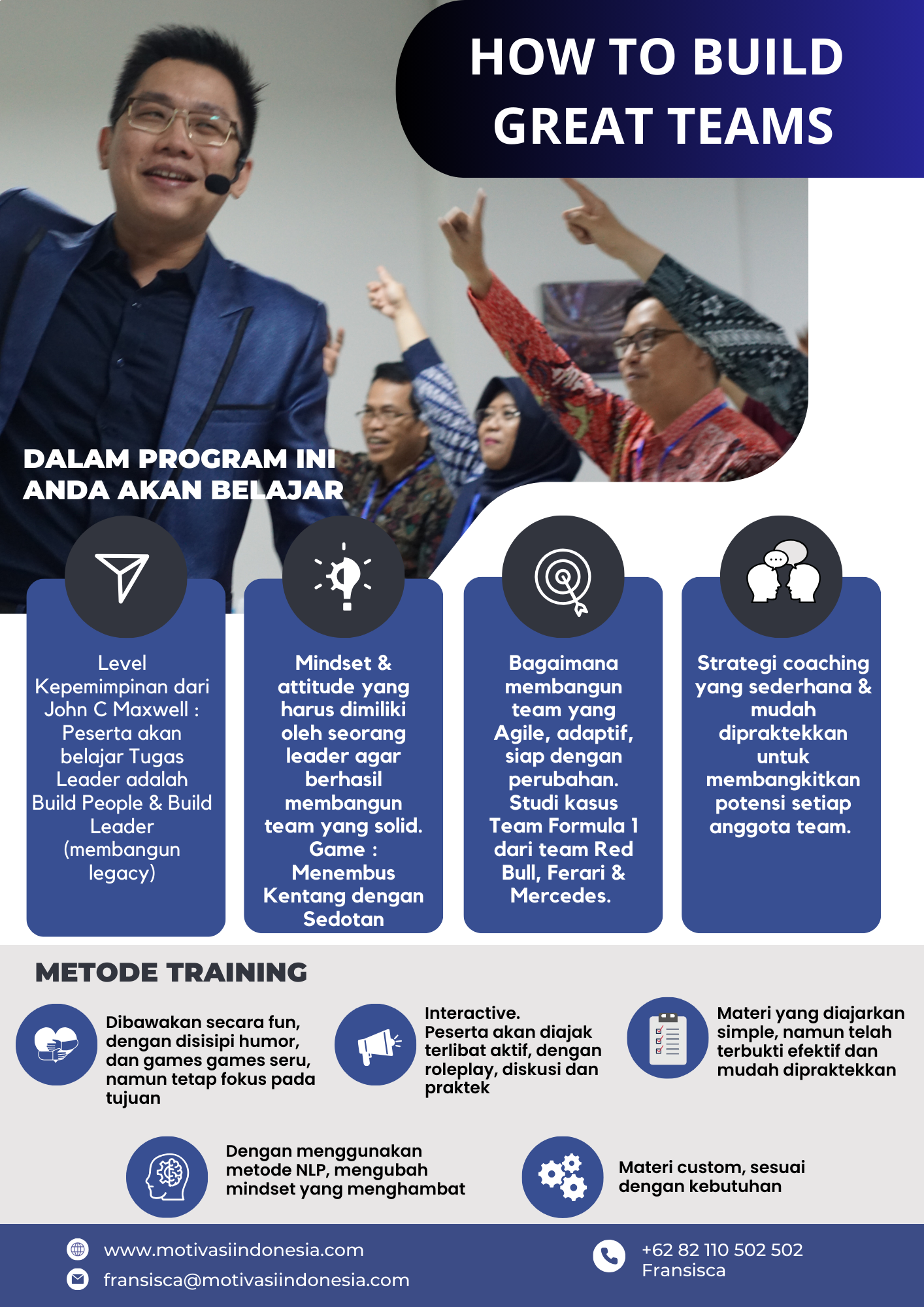 Inhouse Training Leadership & Team work by Christian Adrianto trainer leadership millenial terkenal indonesia